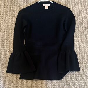 Rachel Parcell Black Flared Sleeve Top